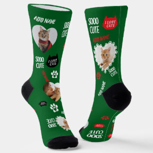 Custom Cat Socks Photo for Pet Lovers