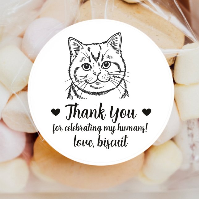 Custom Cat Wedding Favour Stickers (Creator Uploaded)