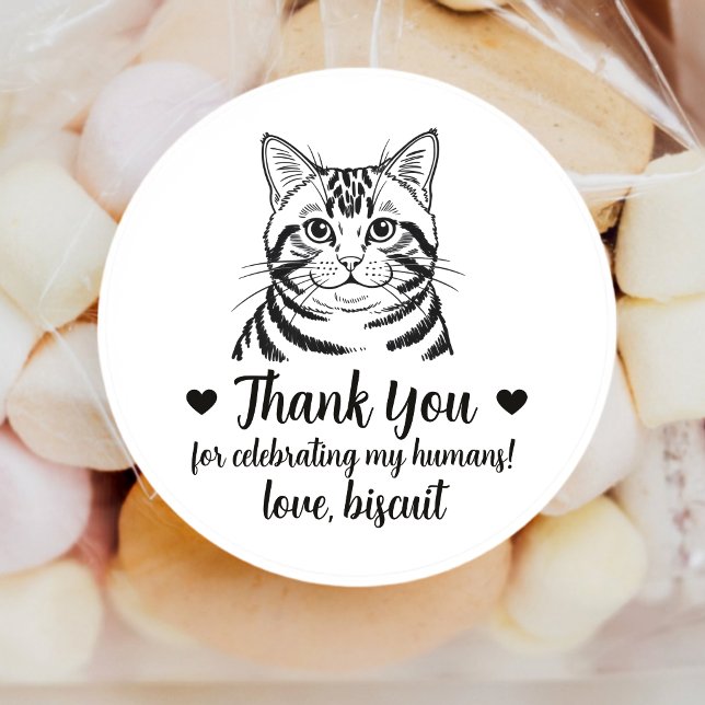 Custom Cat Wedding Favour Stickers (Creator Uploaded)