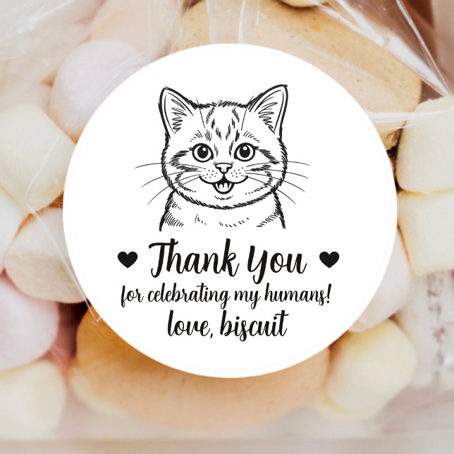 Custom Cat Wedding Favour Stickers (Creator Uploaded)
