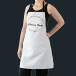 Custom Catering business Simple Staff Apron<br><div class="desc">Elevate your catering business with our Custom Catering Business Simple Staff Apron. These aprons are designed to instantly outfit your staff with a cohesive and professional look. With fully customizable text in a curved type and modern typography, you have the flexibility to personalize the aprons with your specific service, business...</div>