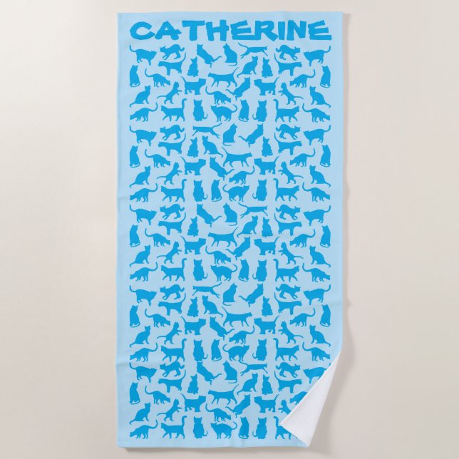Custom Cats Beach Towel (Front)