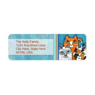 Custom  Cats Return Address Labels