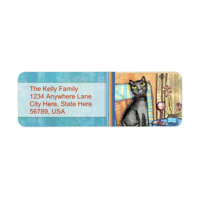 Custom  Cats Return Address Labels (Front)