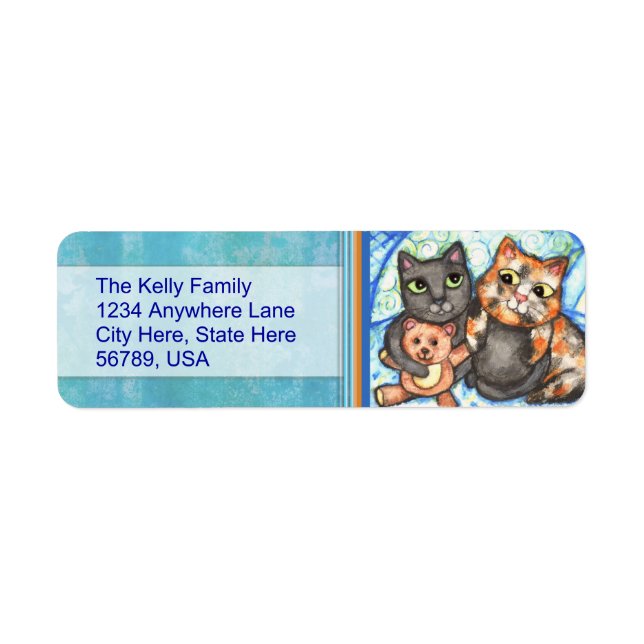 Custom  Cats Return Address Labels (Front)