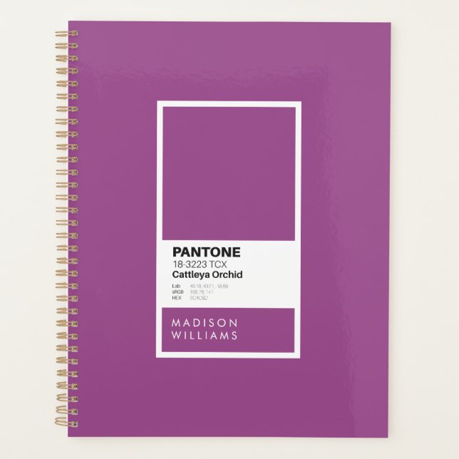 Custom Cattleya Orchid Notebook | Personalized  Planner (Front)