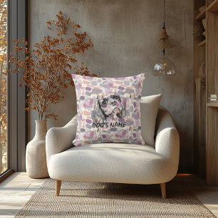 Custom Cavalier Portrait Pillow Abstract Pattern