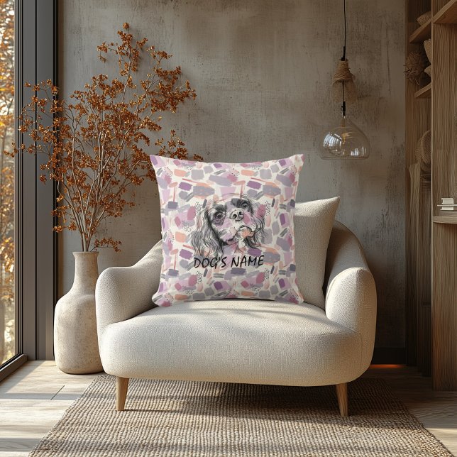 Custom Cavalier Portrait Pillow Abstract Pattern (Creator Uploaded)