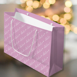Custom Celebration Pink Large Gift Bag