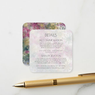 Custom Celebration Snowflakes Winter Details Enclosure Card