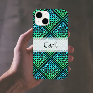 Custom Celtic Knot - Blue Green Black Case-Mate iPhone 14 Case