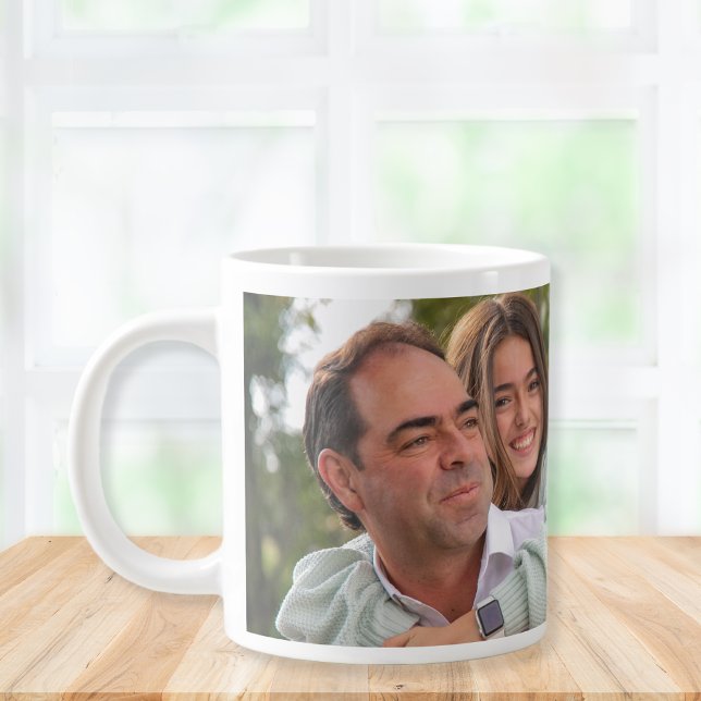 Custom Ceramic Mug for Dad – Black and White (Créateur téléchargé)