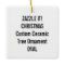 Custom Ceramic OVAL Christmas Tree Ornament
