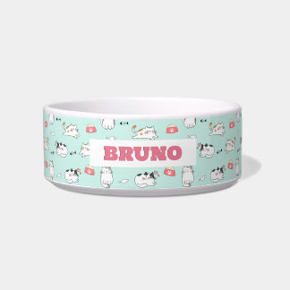 Custom Ceramic Pet Bowl – Personalized Dog & Cat