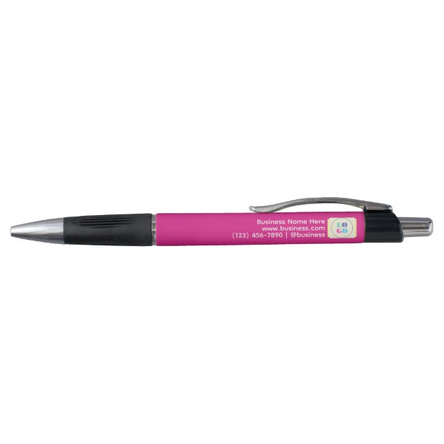 Custom Cerise Pink Promotional Business with Logo Pen (Top)