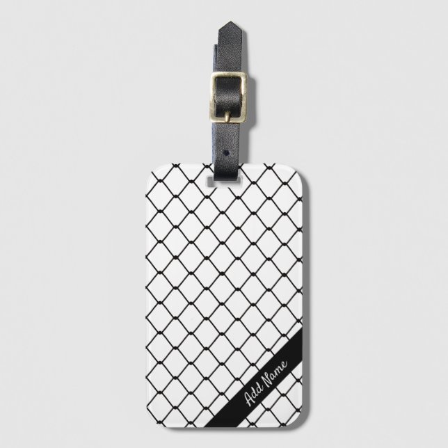 Custom Chain Link Fence  Luggage Tag (Front Vertical)