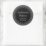Custom Chalkboard Business Stickers<br><div class="desc">Customize these chalkboard style stickers by changing the text to suit your needs. Use these vintage style stickers for the kitchen,  baking,  packages,  party favours,  gift bags,  a wedding,  business,  etc... The design is from original art.</div>