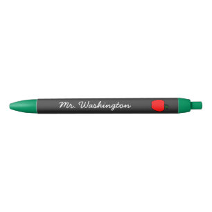 Custom Chalkboard Teacher's Apple Pen Gift