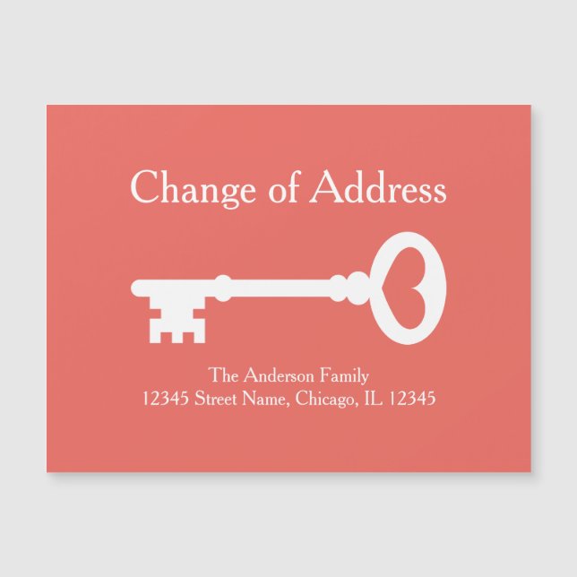 Custom change of address magnetic moving cards (Front)