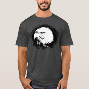 Custom Charcoal Heather Modern Elegant Eagle T-Shirt