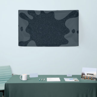 Custom Charcoal Ink Splash Banner – Noise Texture