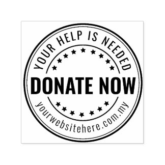 Custom Charity & Donation Self Inking Rubber Stamp