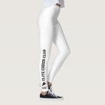 Custom Cheerleading Leggings Team Name Monogram<br><div class="desc">Awesome custom leggings for you or your entire Cheer Club/Team. Your team name runs up the legs and your monogram, name or number is positioned just above the ankle and below a megaphone. You can change the text colour to match your team uniform/colours - just click on "customize it", highlight...</div>