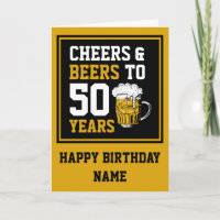 Custom Cheers and beers to 50 Years 50th birthday 