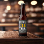 Custom Cheers Milestone Birthday Beer Bottle Label<br><div class="desc">Commemorate a special birthday with these awesome personalized party favour beer labels. Cool chalkboard design features "cheers to XX years" in bold white and yellow lettering. Add the occasion and date beneath for a unique birthday party keepsake. Example shown for a 30th birthday party.</div>