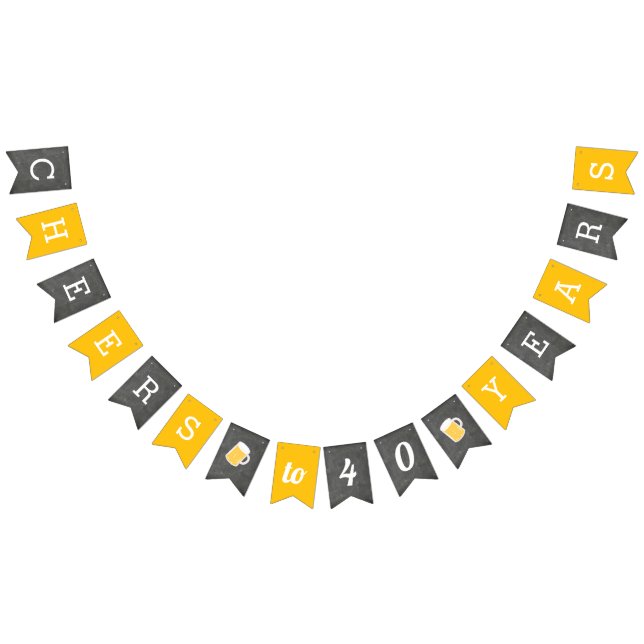 Custom Cheers Milestone Birthday Bunting Flags (All)