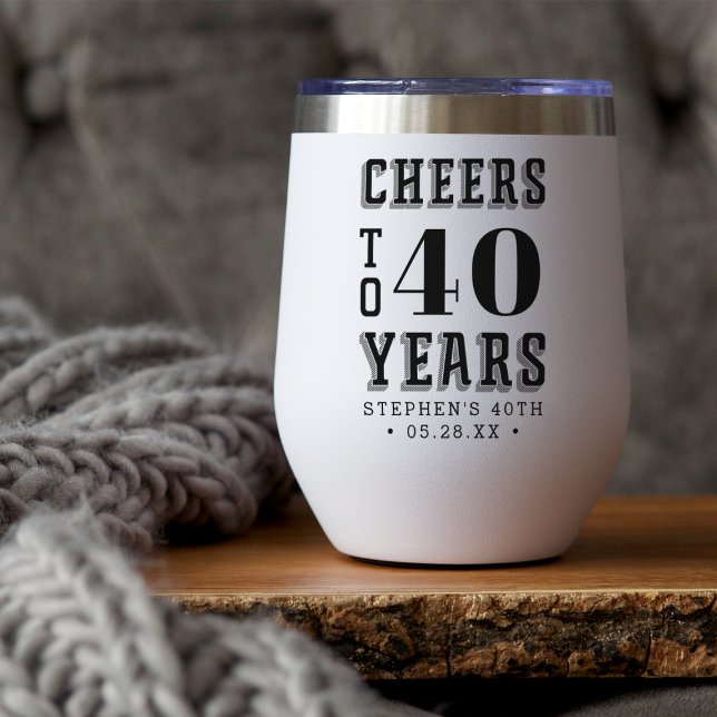 Custom Cheers to 40 Years | Any Milestone Birthday (Creator Uploaded)