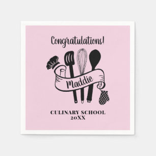Custom Chef Graduation Party Napkin