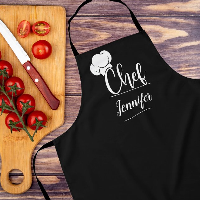 Custom Chef Name Kitchen Gift for Men & Women Apron (Creator Uploaded)