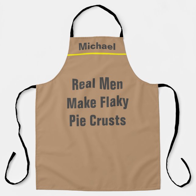Custom Chef Name Personalized Real Men Memes Baker Apron (Front)