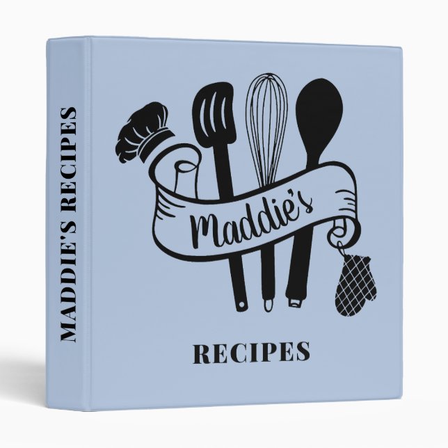 Custom Chef Recipe Book  Binder (Front/Spine)