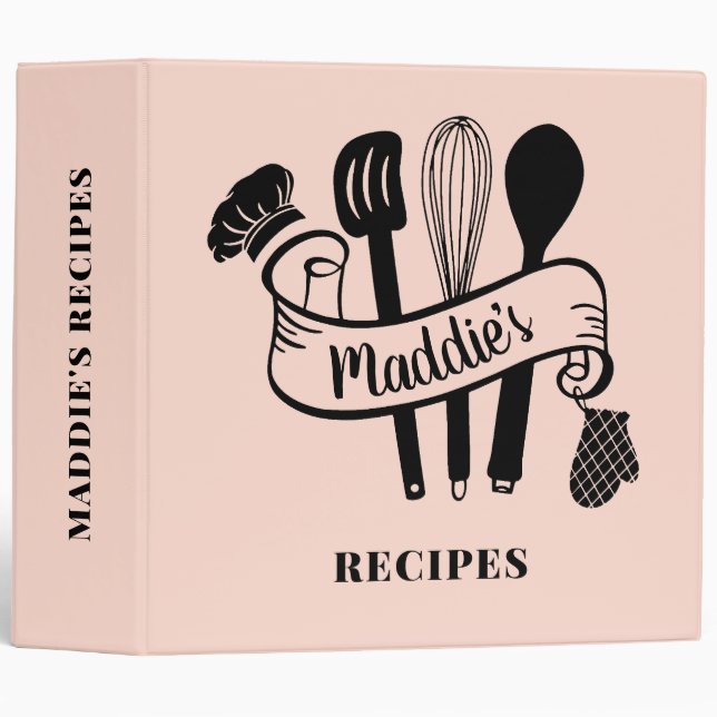 Custom Chef Recipe Book  Binder (Front/Spine)