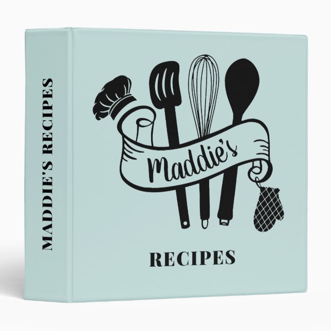 Custom Chef Recipe Book  Binder (Front/Spine)