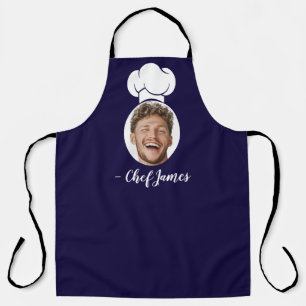 Custom Chef with Photo & Name Cooking Gift Blue Apron