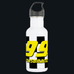 Custom chequered auto racing flag 532 ml water bottle<br><div class="desc">Custom chequered auto racing flag stainless steel water bottle. Personalized drink bottle with automotive design. Cool Birthday gift idea for kids,  friends,  family,  driver,  fan etc. Add your own number.</div>