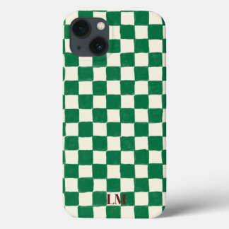 Custom Chequered Green Phone Case