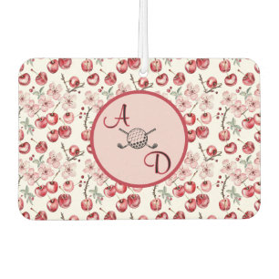 Custom Cherry Blossom Pink Golf Monogram Air Freshener