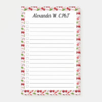 Custom Cherry Pharmacy Tech Check List Post It