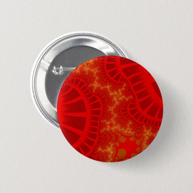 Custom Cherry Red Remix Round Button (Front & Back)
