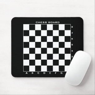 Custom chess board with numbers and letters mouse pad