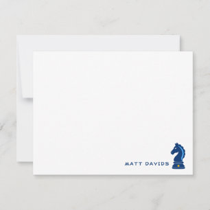 Custom Chess Knight Note Card