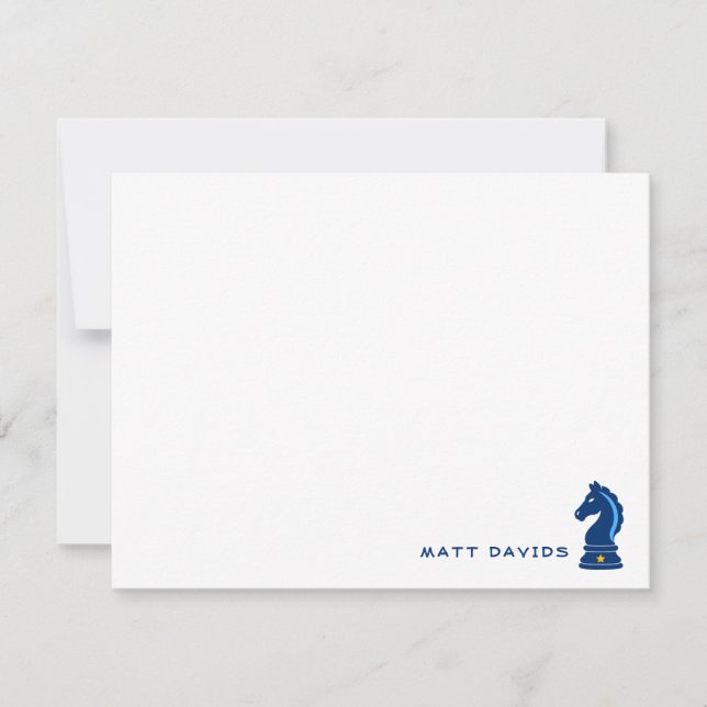 Custom Chess Knight Note Card (Front)