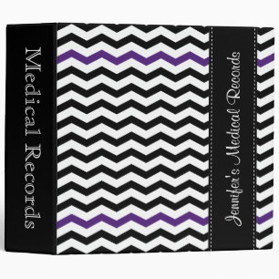 Custom Chevron Print Medical Records Binder