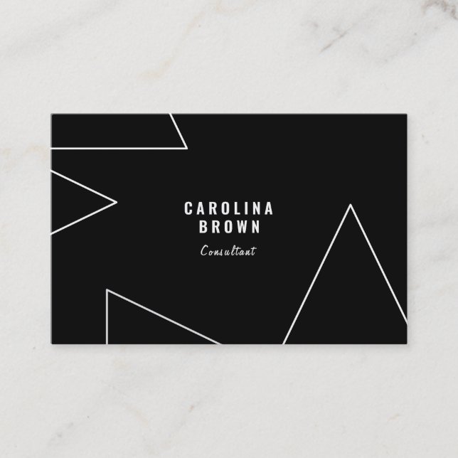 Custom Chic Geometric Abstract Business Card (Front)
