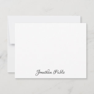 Custom Chic Hand Script Text Simple Personalized Card