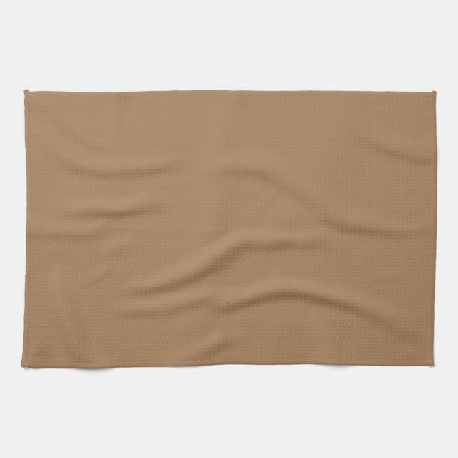 Custom Chic Light Brown Solid Colour Blank Templat Kitchen Towel (Horizontal)